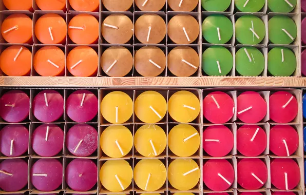 Colored, candles, a lot, candle