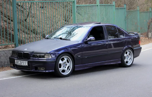 Tuning, the fence, room, BMW, BMW, carbon, drives, purple