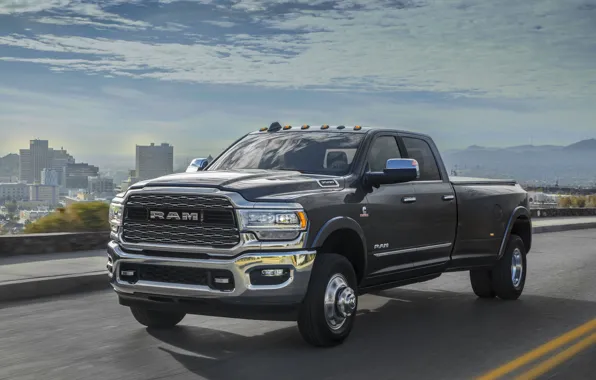 Road, car, machine, the sky, city, the city, Dodge, front