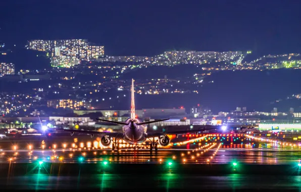 Picture Airplane, NightView, Itami Airport