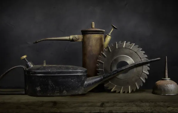 Metal, the dark background, creative, background, kettle, lake, Board, pitcher
