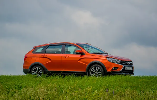 Machine, nature, orange, Mars, lada vesta sw cross