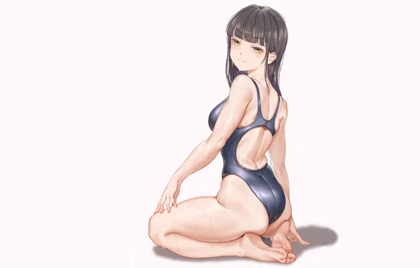 Picture kawaii, girl, sexy, wet, anime, pretty, swimsuit, cute