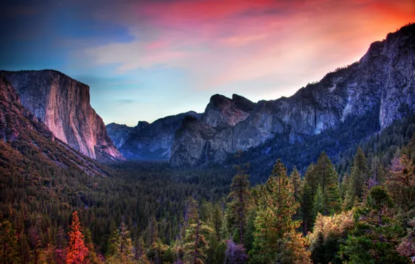 Picture mountains, rocks, valley, California, Yosemite national Park, Yosemite National Park