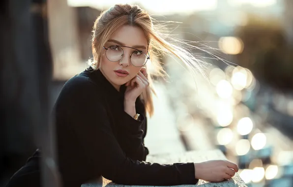 Look, girl, the wind, hair, glasses, Pagani Ali