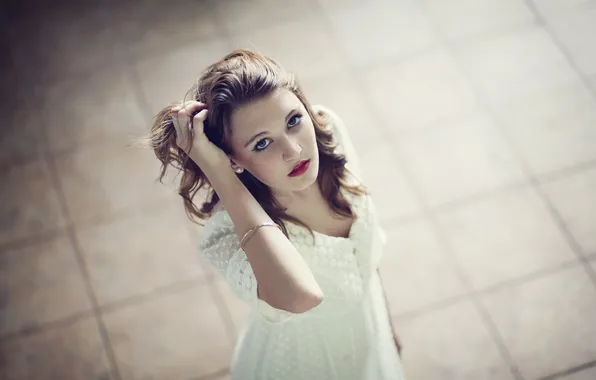 Girl, background, portrait