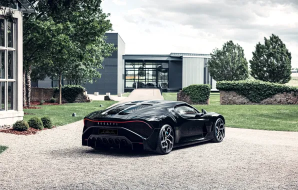 Bugatti, perfection, rear view, The Black Car, Bugatti The Black Car