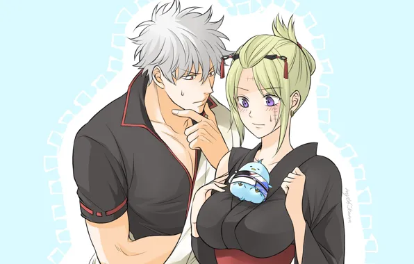 Girl, anime, chicken, Gintama, You Want Гинтоки