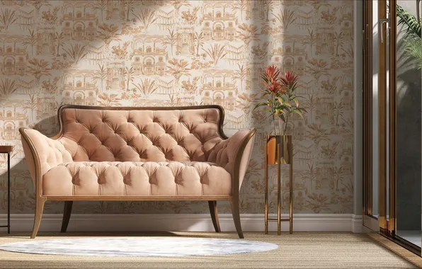 Design, Wallpaper, sofa, living room, Introducing eclectic chic style into home decor, Infusing Eclectic Chic …