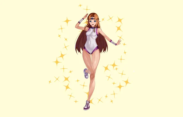 Girl, sexy, long hair, brown hair, anime, blue eyes, beautiful, pretty