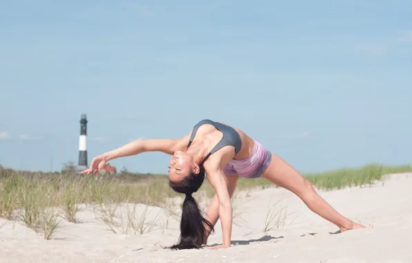 Picture sand, pose, workout, yoga