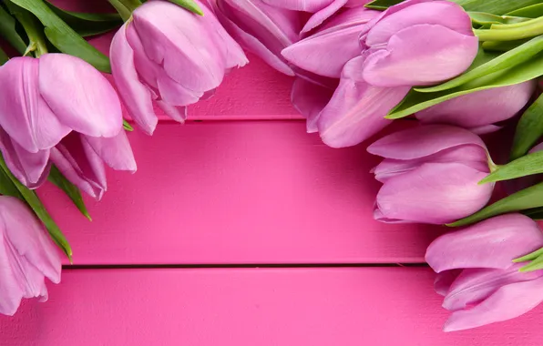 Flowers, bouquet, tulips, pink, wood, pink, flowers, beautiful