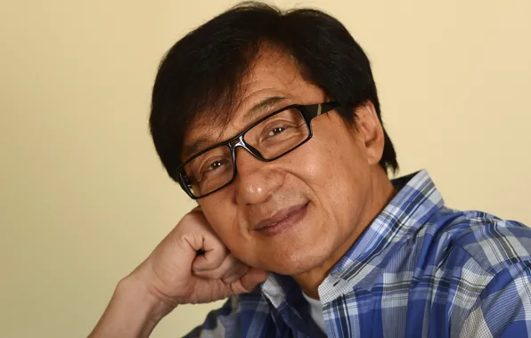 Picture look, pose, smile, glasses, actor, Jackie Chan, Jackie Chan