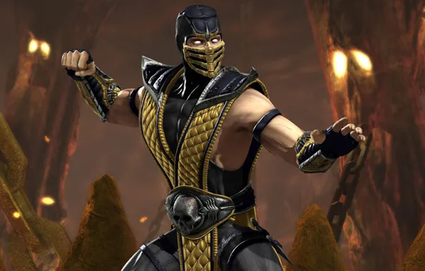 Picture ninja, Scorpion, mortal kombat