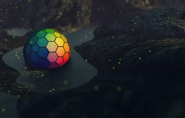 Abstraction, ball, color