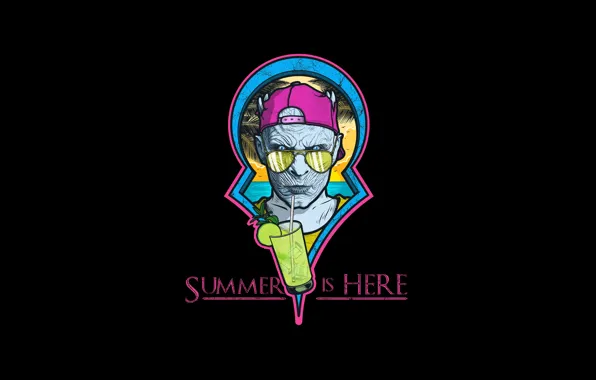 Minimalism, Glasses, Summer, Style, Background, Fantasy, Art, Art