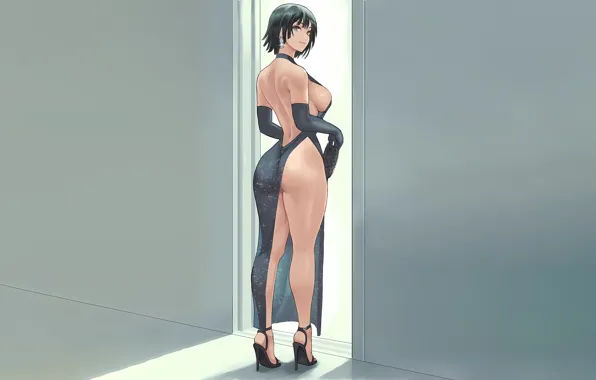 Picture girl, sexy, ass, cleavage, dress, legs, boobs, anime