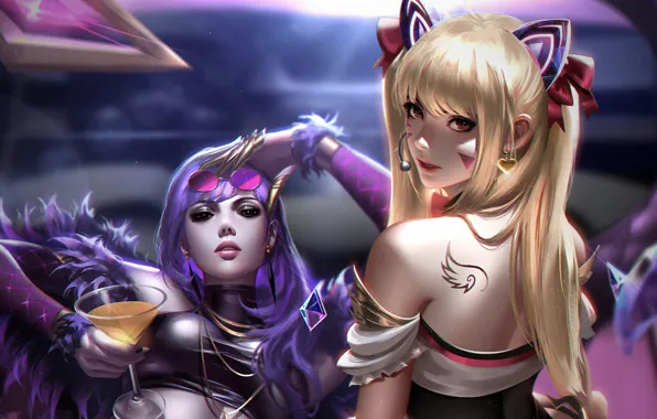 Girls, the game, game, Evelyn, League of Legends, fan art, Fan Art, LOL