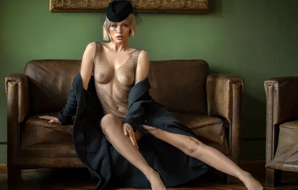 Chest, look, sexy, pose, wall, model, body, panties