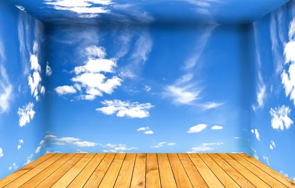 Picture the sky, clouds, creative, floor