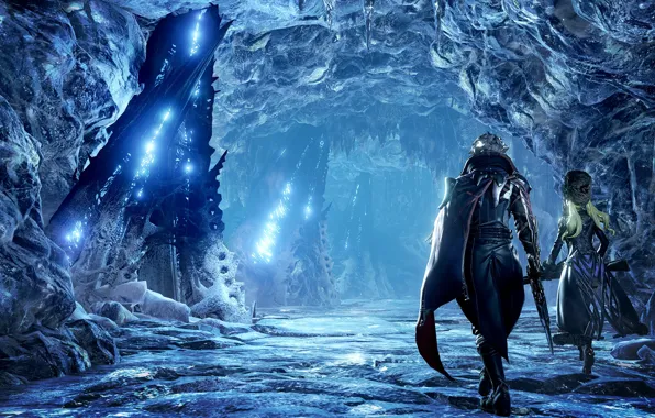 Picture Landscape, Vampire, Protagonist, Screenshot, Ice cave, Tyan, The main character, CodeVein