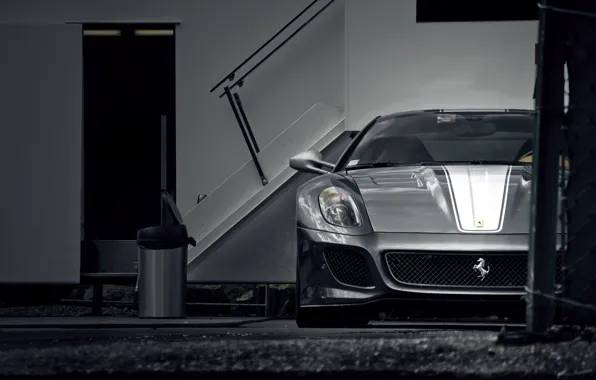 Ferrari, silver, 599, GTO