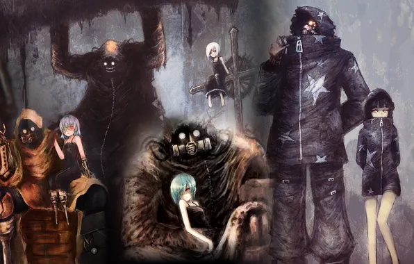 Picture monster, cross, girl