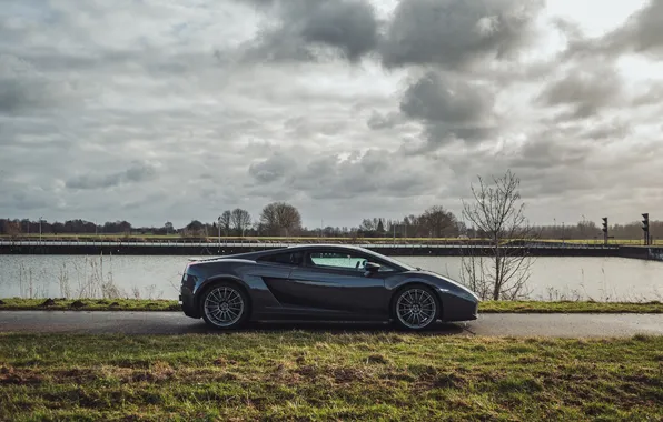 Cars, black cars, Lamborghini Gallardo, Lamborghini Gallardo Superleggera
