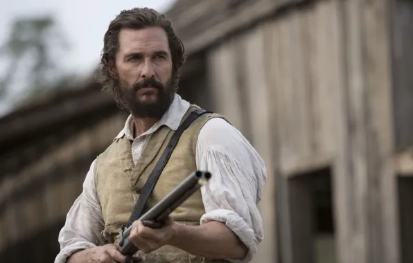 Cinema, gun, weapon, man, movie, film, Matthew McConaughey, The Free State of Jones