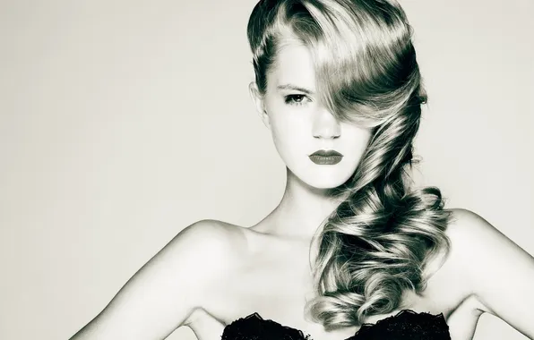 Girl, style, hair, color, corset