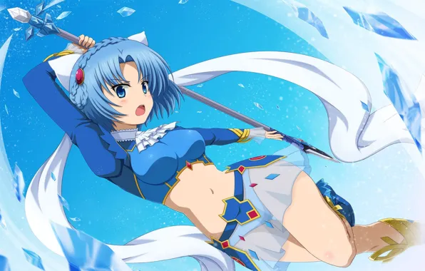 Girl, ice, pantsu, panties, blizzard, anime, beautiful, asian