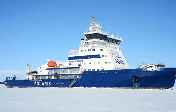 Winter, The ocean, Sea, Ice, Icebreaker, The ship, Technique, Polaris