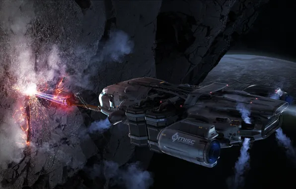 Surface, laser, starship, Star Citizen, Misc Prospector