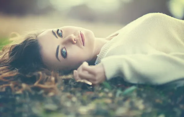Look, background, portrait, bokeh