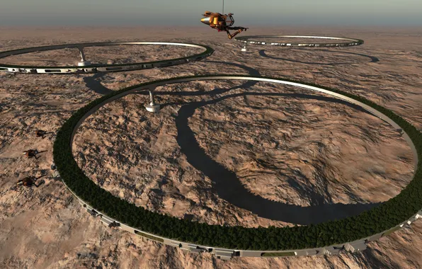 Facilities, object, plateau, Farm Rings, groen links circle projects