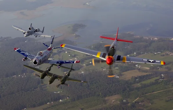 Flight, Mustang, aircraft, P-51, Lightning, A-10, Thunderbolt, Sabre