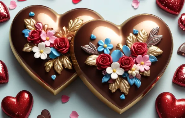 Love, flowers, holiday, heart, heart, hearts, heart, Valentine's Day