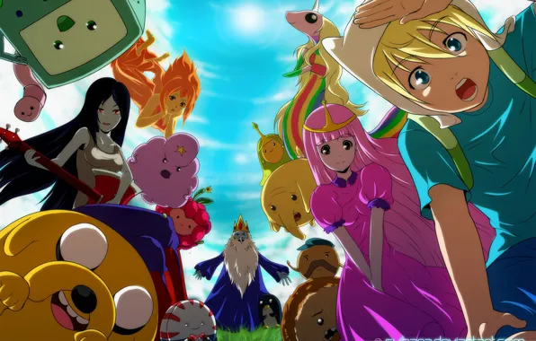 Picture Jake, Adventure Time, Fin, Adventure Time, Marceline