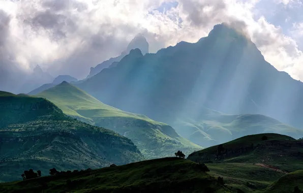 Picture clouds, nature, view, mountain