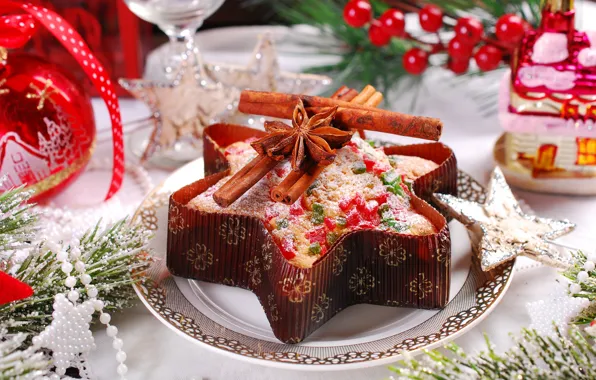 Picture holiday, new year, cinnamon, cakes, perog