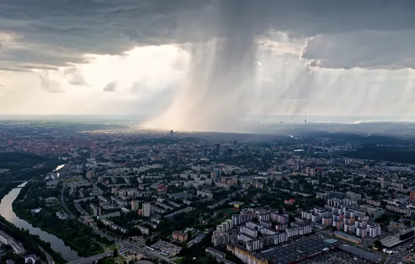 Lithuania, Vilnius, the rain
