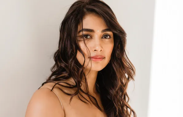 Wallpaper Portrait, Closeup, Pooja Hegde, Indian actress for mobile and ...