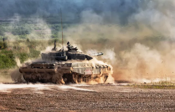 Picture Dust, Russia, Tank, Alabino, T-72B3, 2019, Russian Main Battle Tank, International Military-Technical Forum ARMY