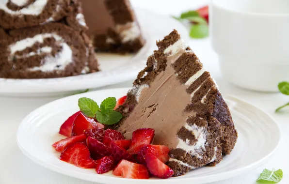 Picture strawberry, cake, dessert, sweet