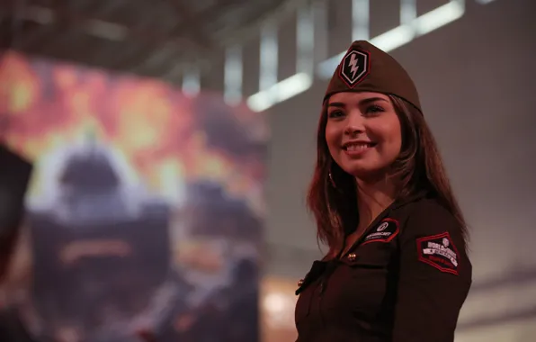 Smile, Girl, world of tanks, wargaming