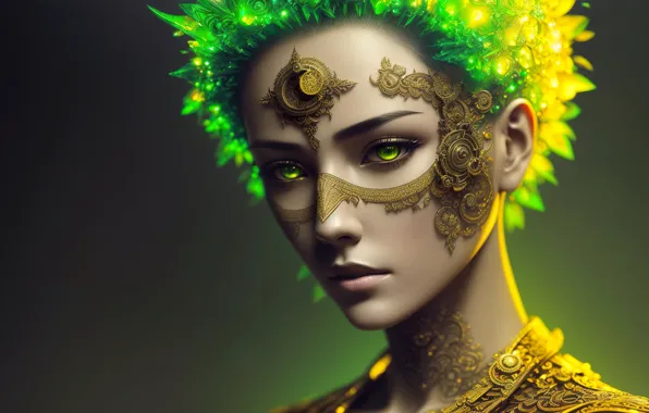Abstract, girl, fantasy, art, digital art, fantasy art, fractal, fantasy girl