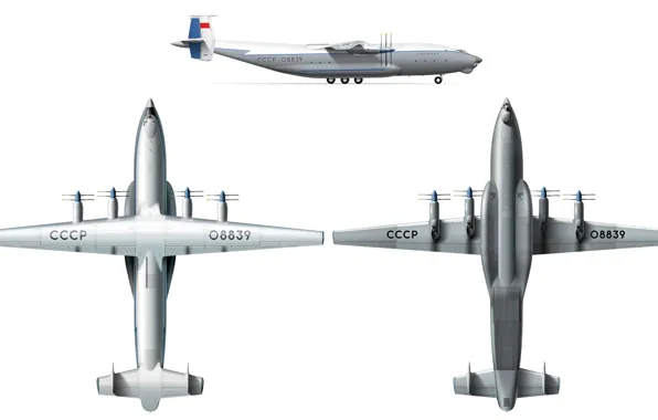 USSR, The plane, Cargo, Antonov, Scheme, Antey, An-22, An-22