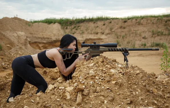 Girl, Sniper rifle Lobaeva, TSVL-8 "STALINGRAD"