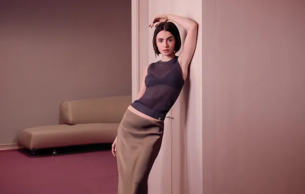 Look, pose, model, makeup, figure, actress, hair, the wall