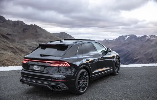 Mountains, Audi, TDI, rear view, crossover, ABBOT, 2019, SQ8